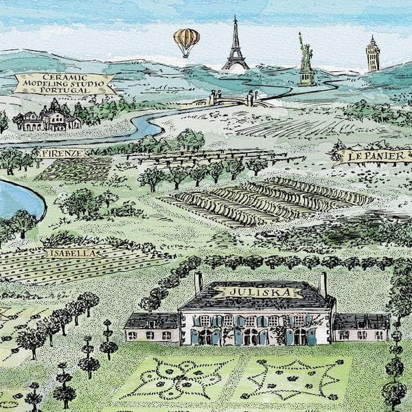 The World of Juliska map in color.