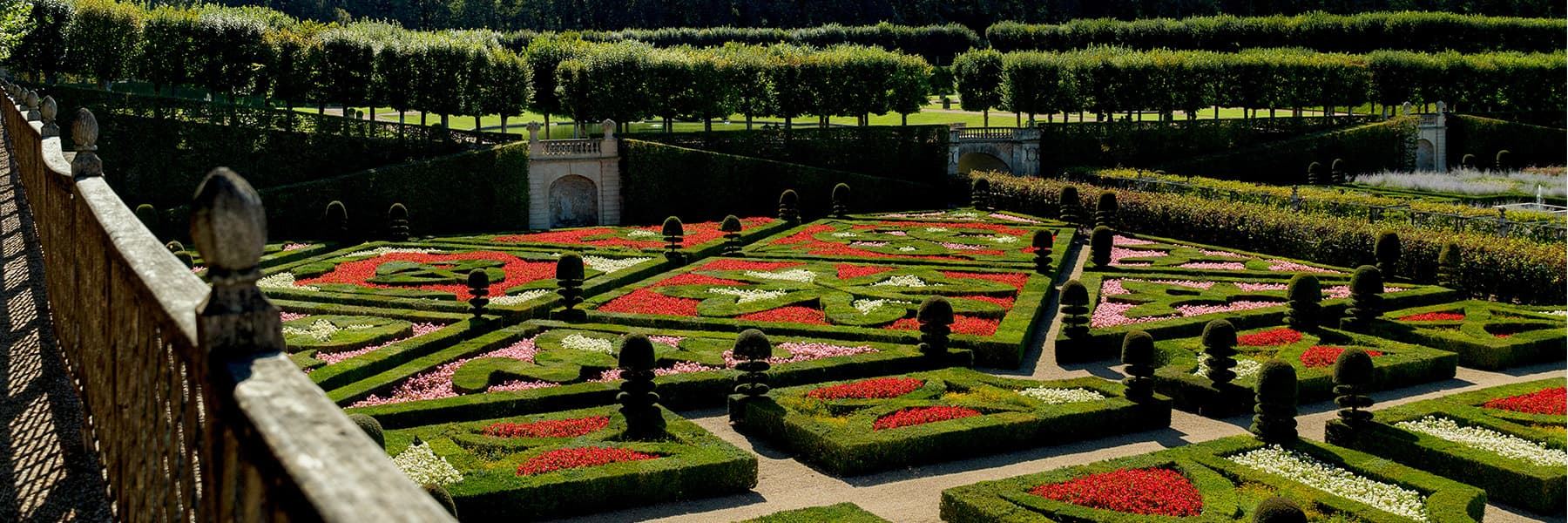 French garden view.