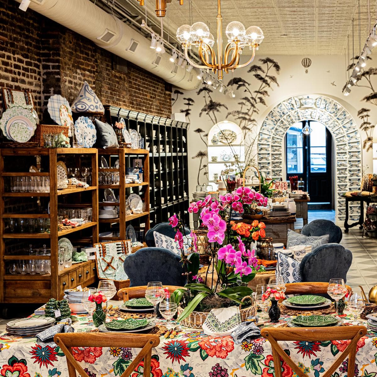 Inside of the Juliska Flagship Store on King Street in Charleston, SC