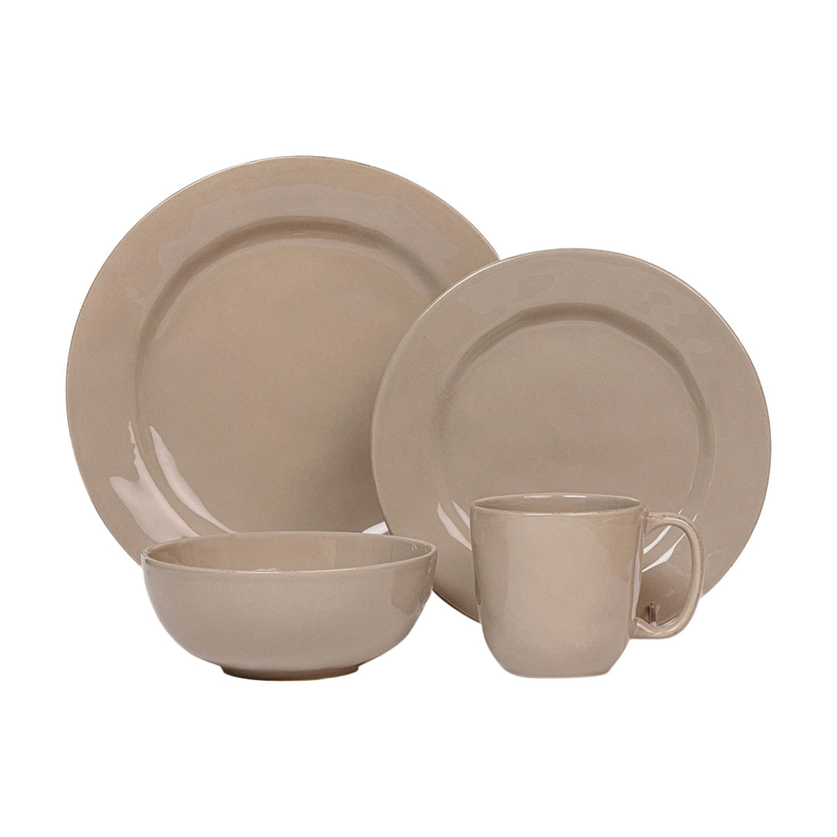 Puro 4pc Place Setting - Taupe – Juliska