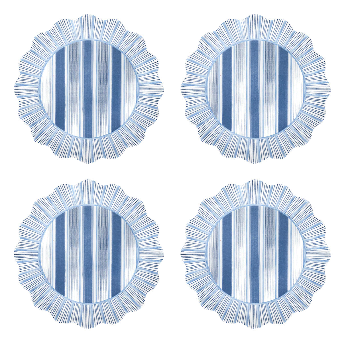 Cabana Stripe Melamine Dessert/Salad Plate Set/4 - Ocean – Juliska
