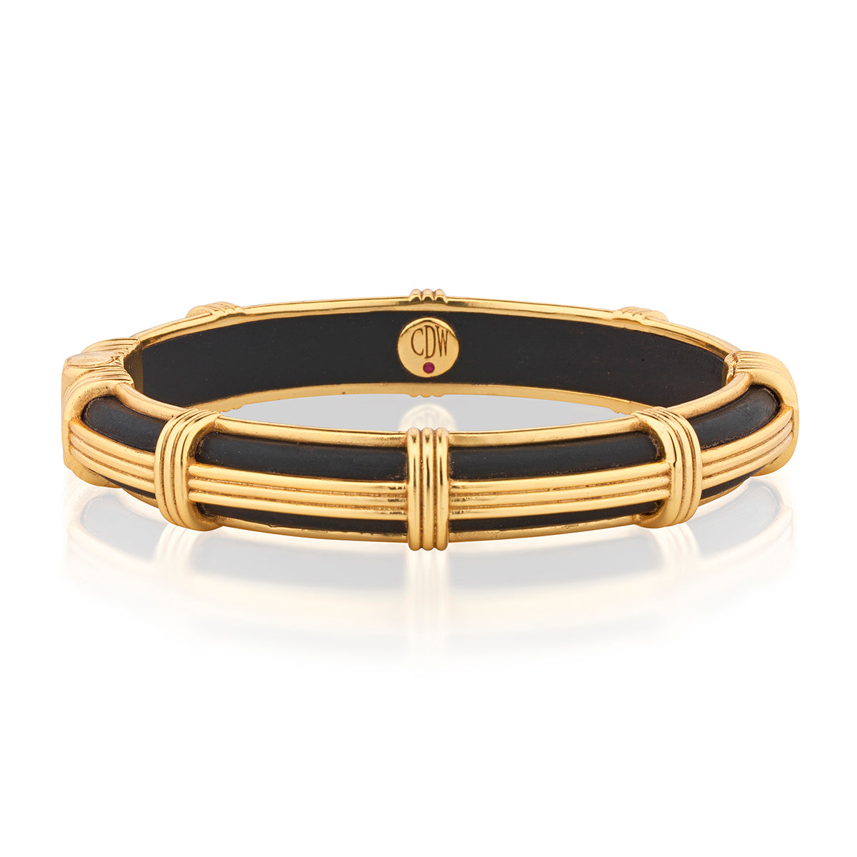 Gaia Petite Hinged Bangle, S/M - Ebony – Juliska