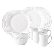 Adorned with a sprinkling of berries and fluted silhouette, this 16 piece setting includes: 4 dinner plates, 4 salad plates, 4 cereal bowls and 4 cofftea cups.