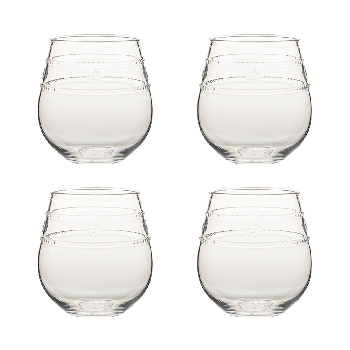 Isabella Acrylic Stemless Wine GlassSet-4 – Juliska