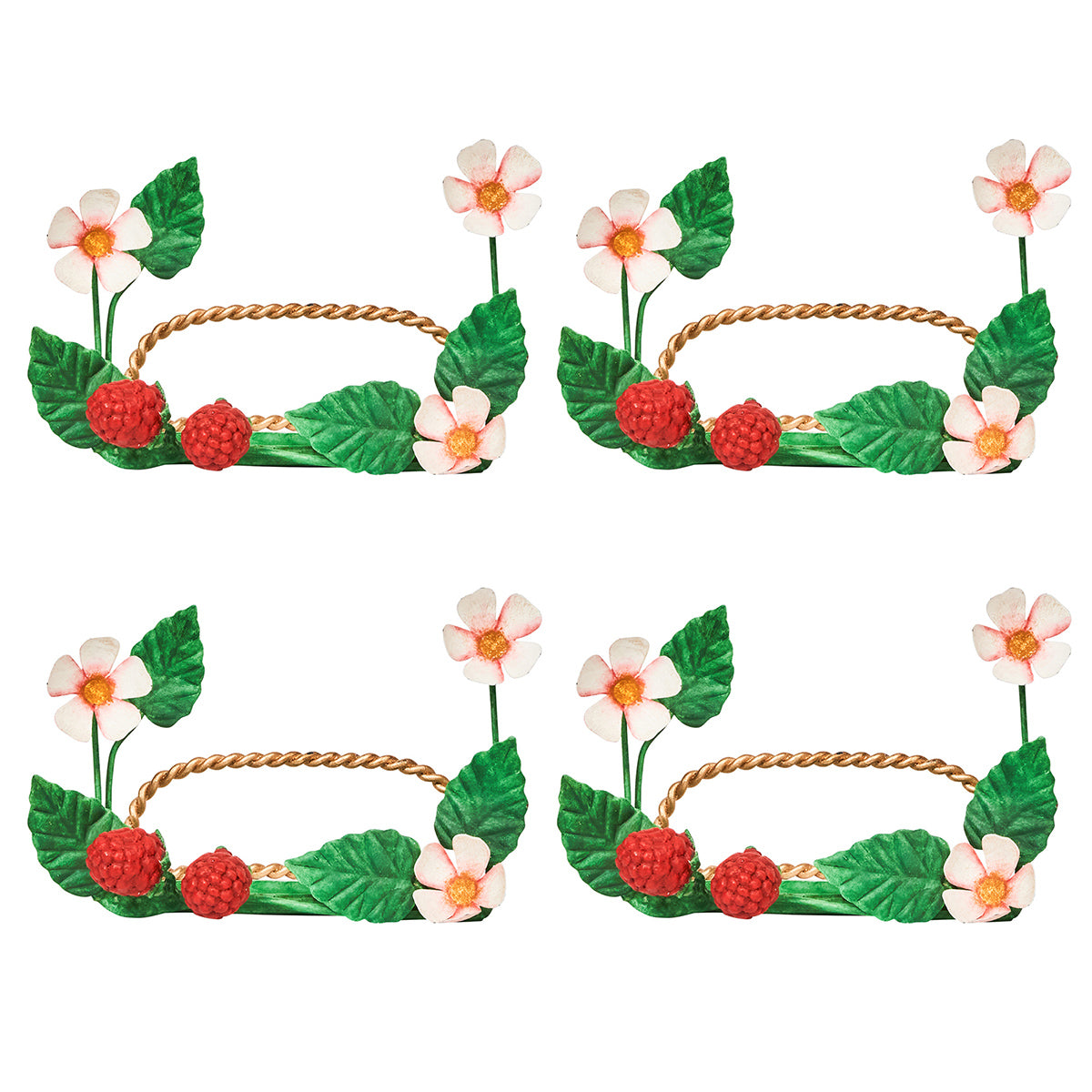 Meadow Walk Raspberries Place Card Holder Set/4 - Multi – Juliska