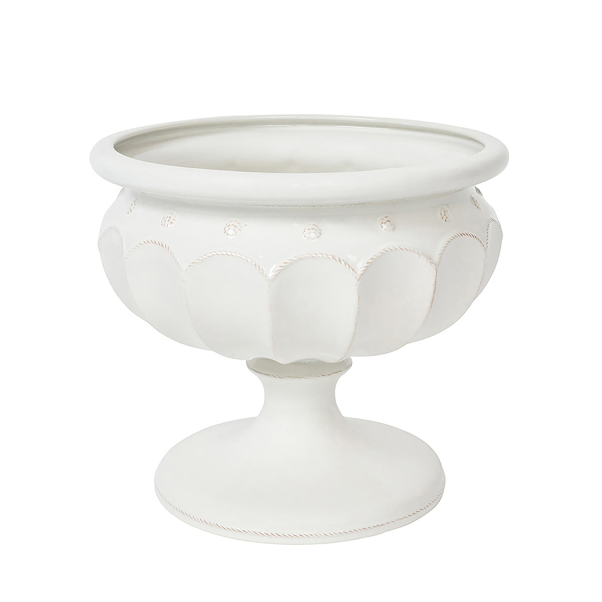 plastic planter urns Berry & Thread Large Decorative Urn - Whitewash