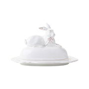 From our new Clever Creatures collection - featuring a bunny clad with a charming bow, this butter dish can stylishly sit out on the kitchen counter so you can quickly add another dollop to your morning pancakes or toast with a smile.