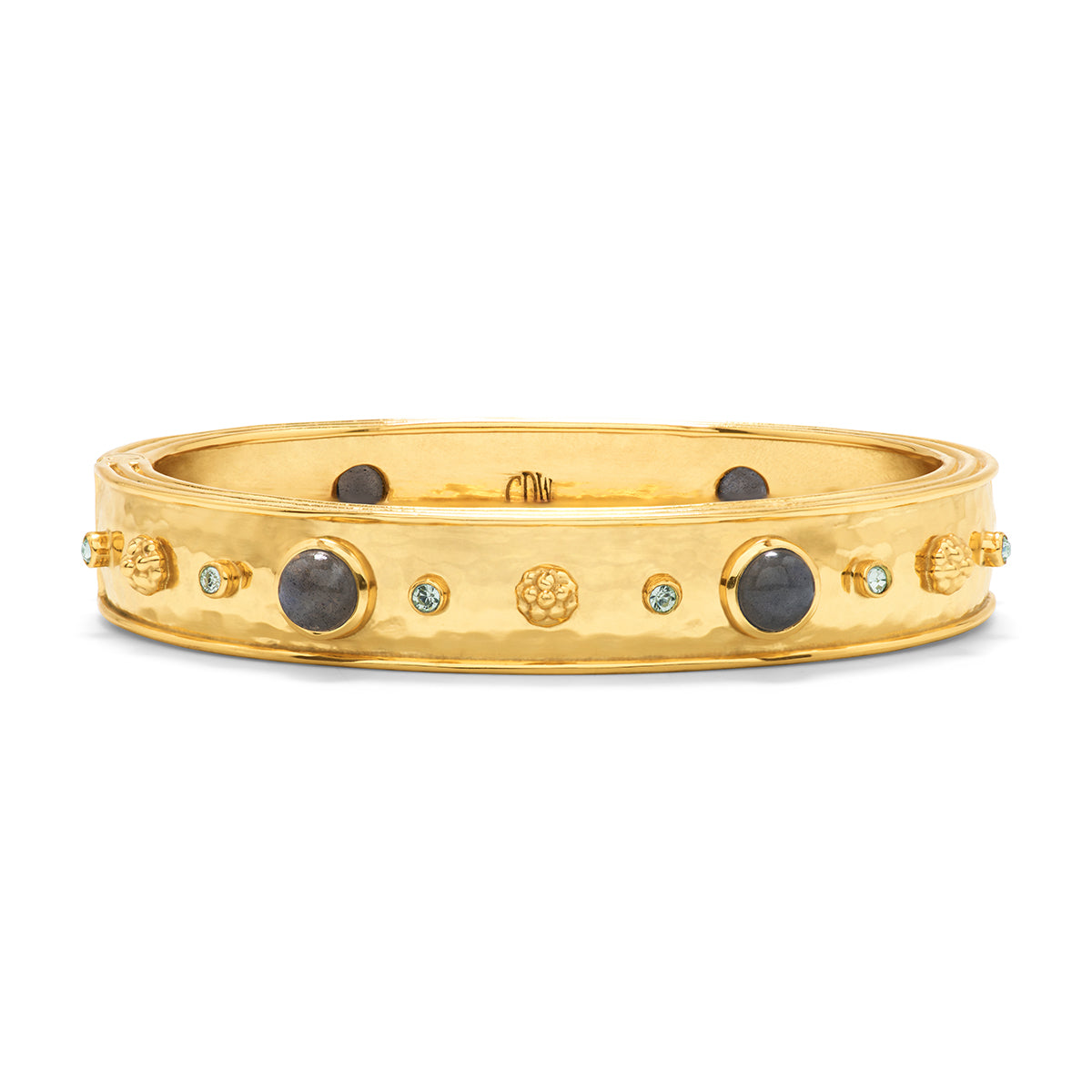 Cleopatra Hinged Bangle - Gold/Blue Labradorite – Juliska