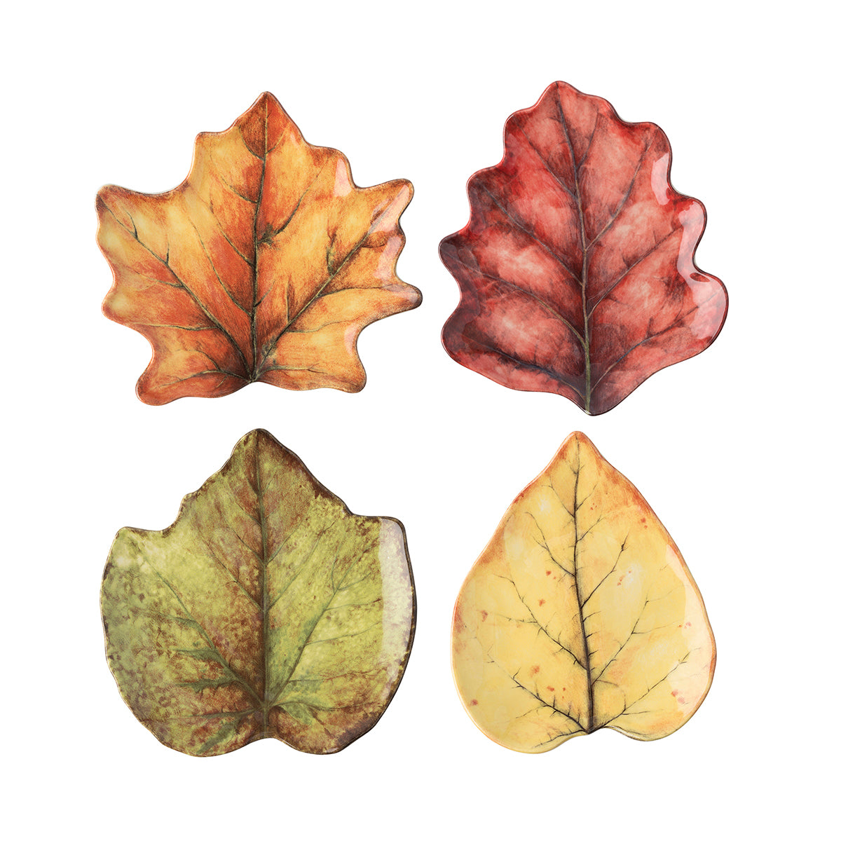 エブリーフレシャストール＋カフェ Forest Walk Leaf Plate Assorted Set-4 – Juliska