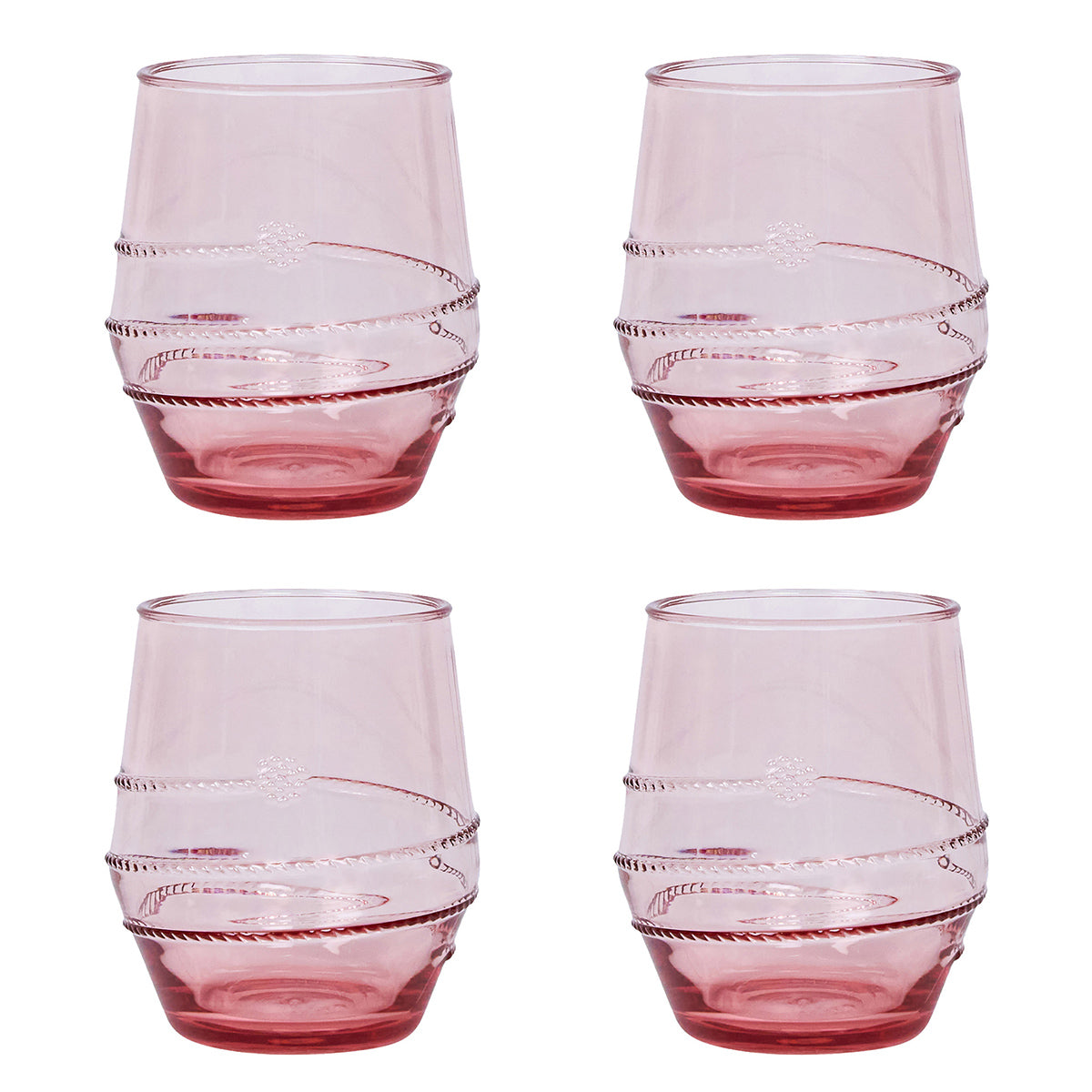 Juliska Amalia Acrylic Small Tumbler, Set of 4 - Coral