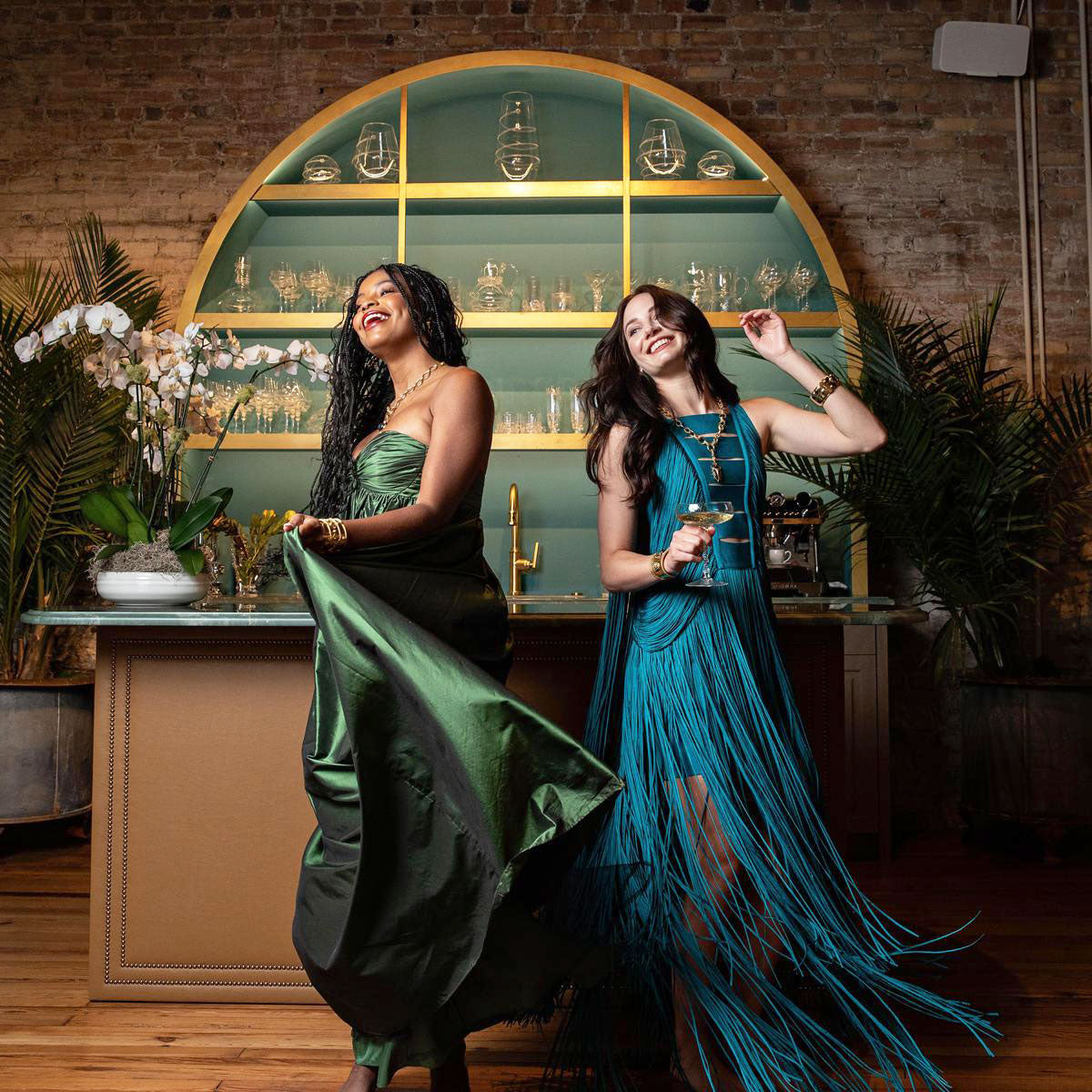 Two women enjoying the Bohemian Bar at the Flagship.