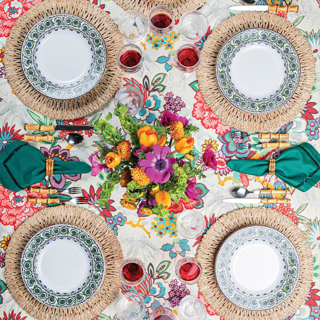 Juliska and fashion brand Veronica Beard bring you a stylish collaboration inspired by the colors and patterns of the Iberian coast. An Eclectic mix, each features different rustic watercolor artwork evoking bohemian style.