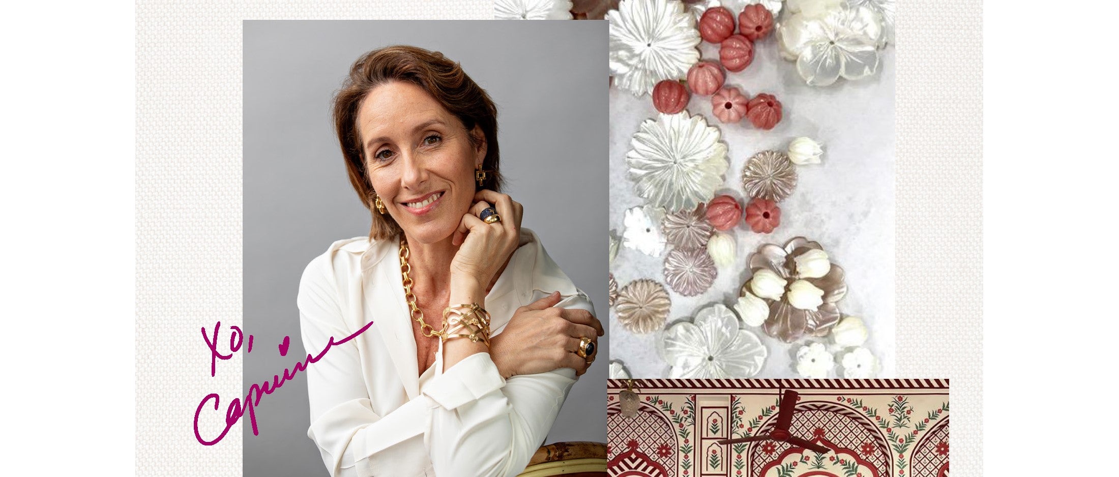 Capucine and her husband, David Gooding, founded Juliska—an acclaimed tableware and home décor brand.