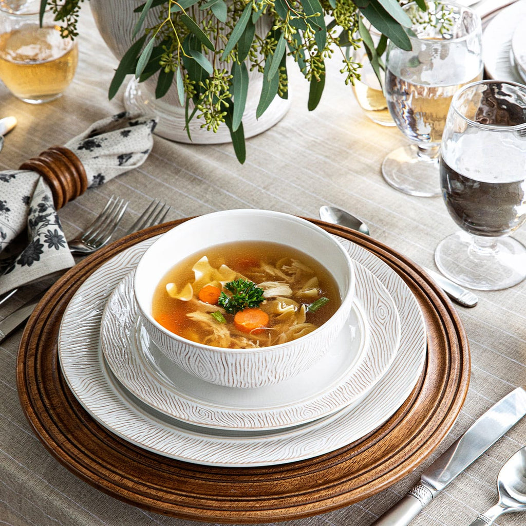 Blenheim Oak dinnerware collection.