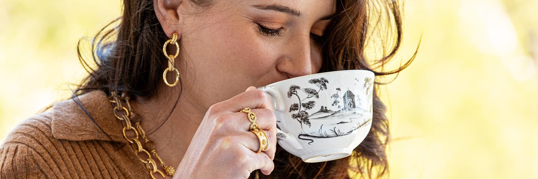 Flint grey tea cup and saucer