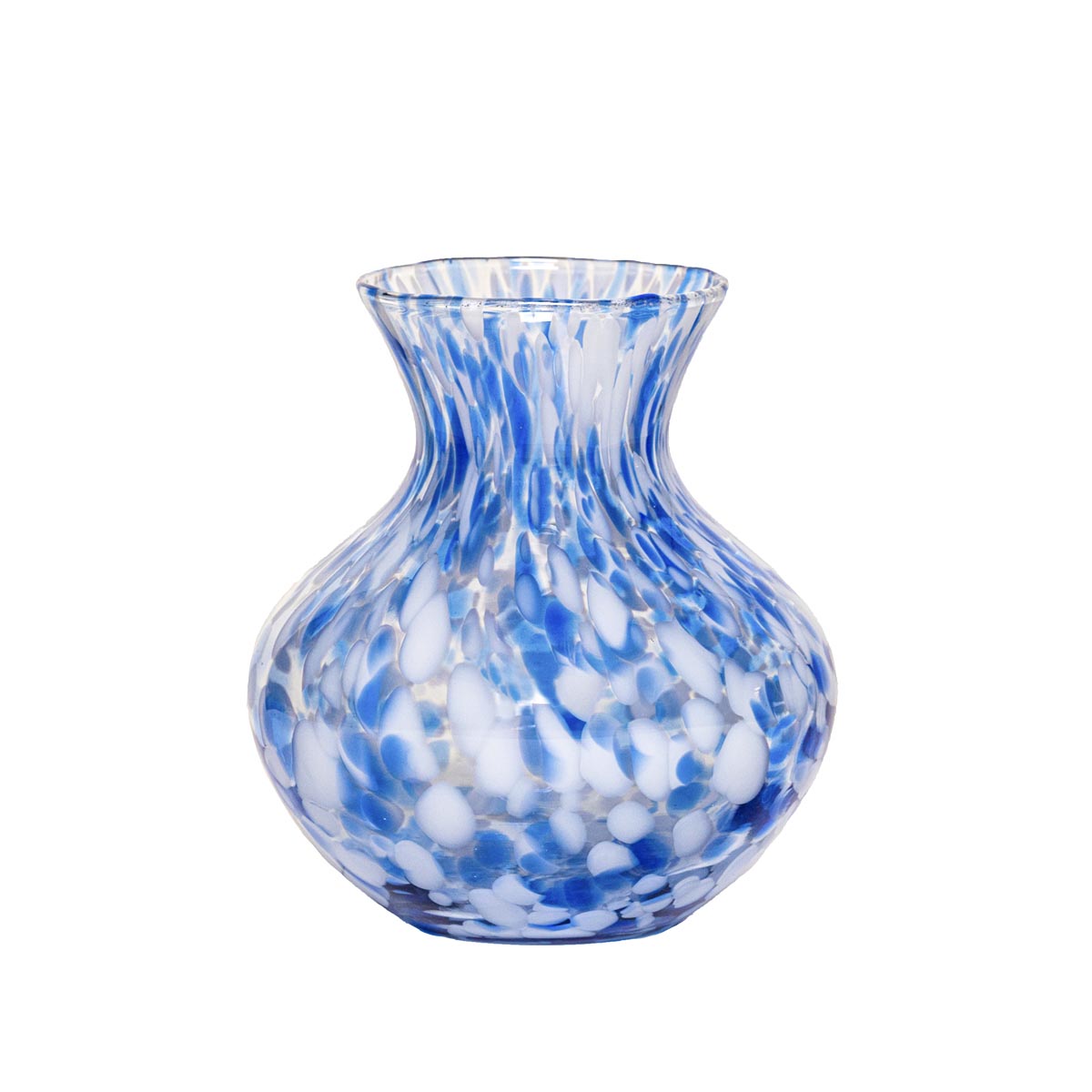 blue glass vase for money plant Juliska Puro 6" Vase
