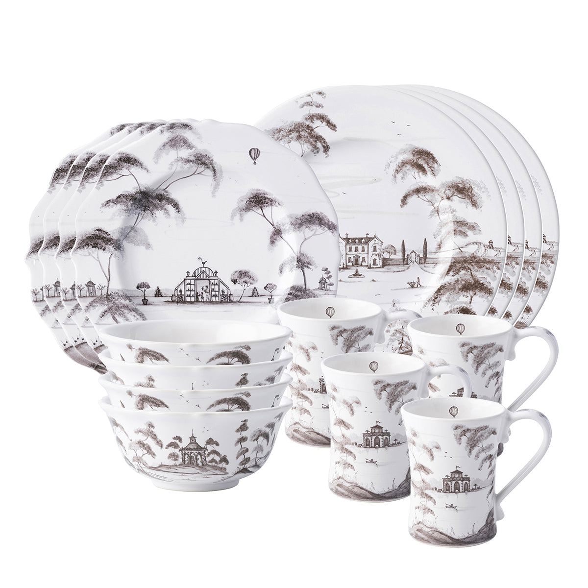 Country Estate 16pc Place Setting - Flint Grey – Juliska
