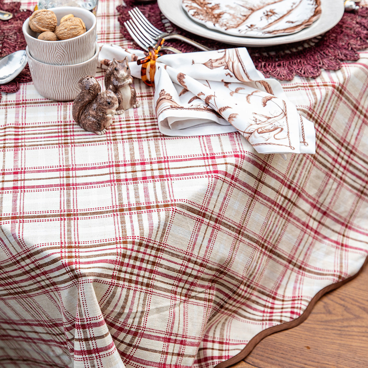 Harvest Tartan 52 in Square Tablecloth – Juliska