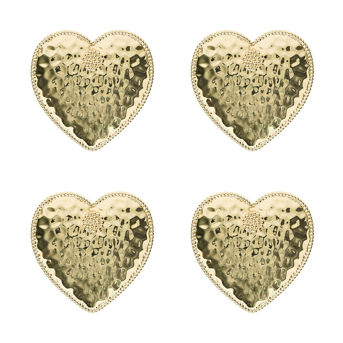 Berry & Thread Heart Napkin Ring Set/4 - Gold – Juliska