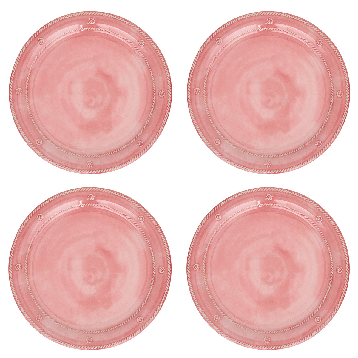 Berry & Thread Melamine Dinner Plate Set/4 - Coral Juliska Berry & Thread Melamine Dinner Plate Set/4 - Coral Juliska