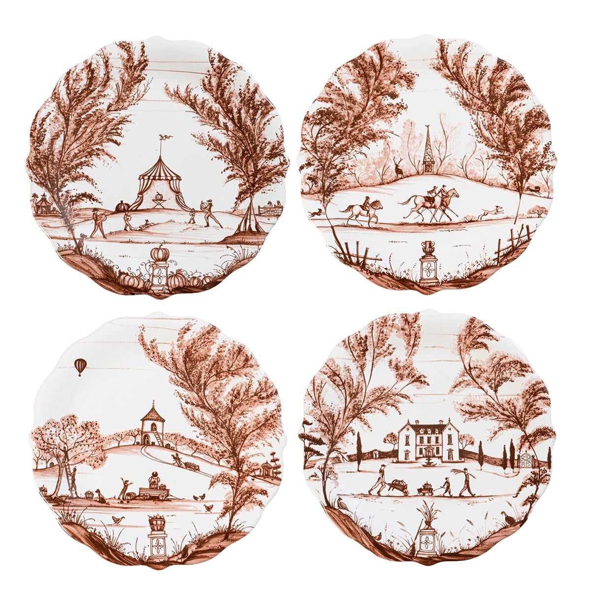 Country Estate Harvest Party Plate Assorted Set/4 - Sepia – Juliska