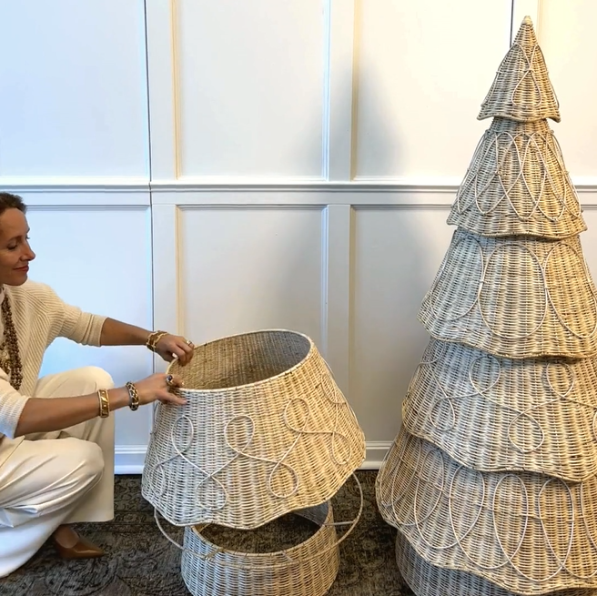 Load video: Learn how to stack our Provence Rattan trees.