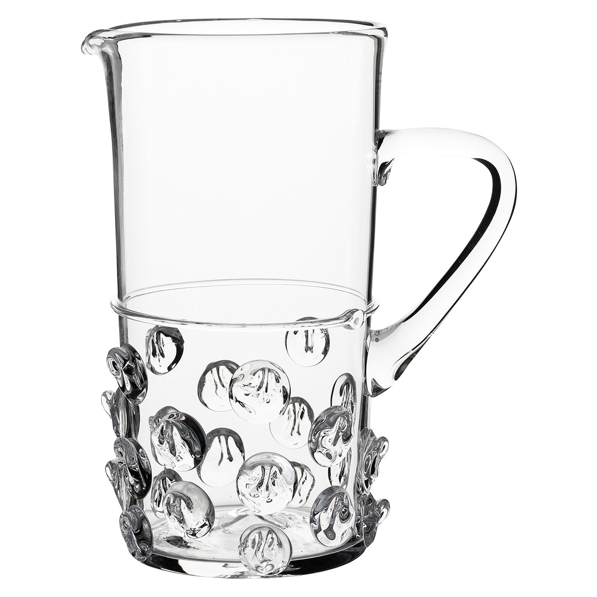 From our Florence Collection - The historic bohemian 'prunt' motif of indulgent droplets on this substantial pitcher are opulent, fun and irresistibly tactile.