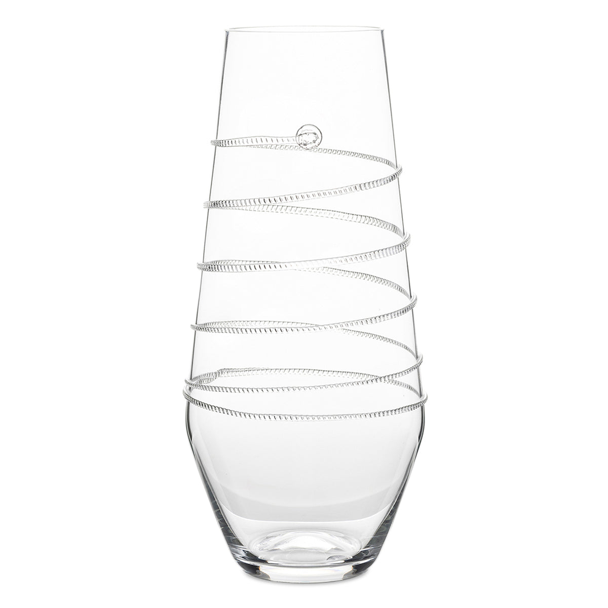 A sleek addition to our Amalia Collection, the cylindrical, eye-catching shape this spiral vase is the perfect height for varied bunches and blooms, such as roses, delphiniums or peonies.