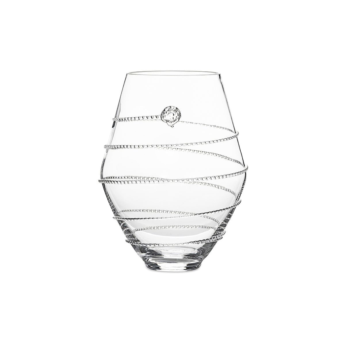 Part of our Amalia Collection, this petite, curvaceous vase finished with signature spiral is pleasant for smaller blooms or can even double as a decorative vessel for small candies.