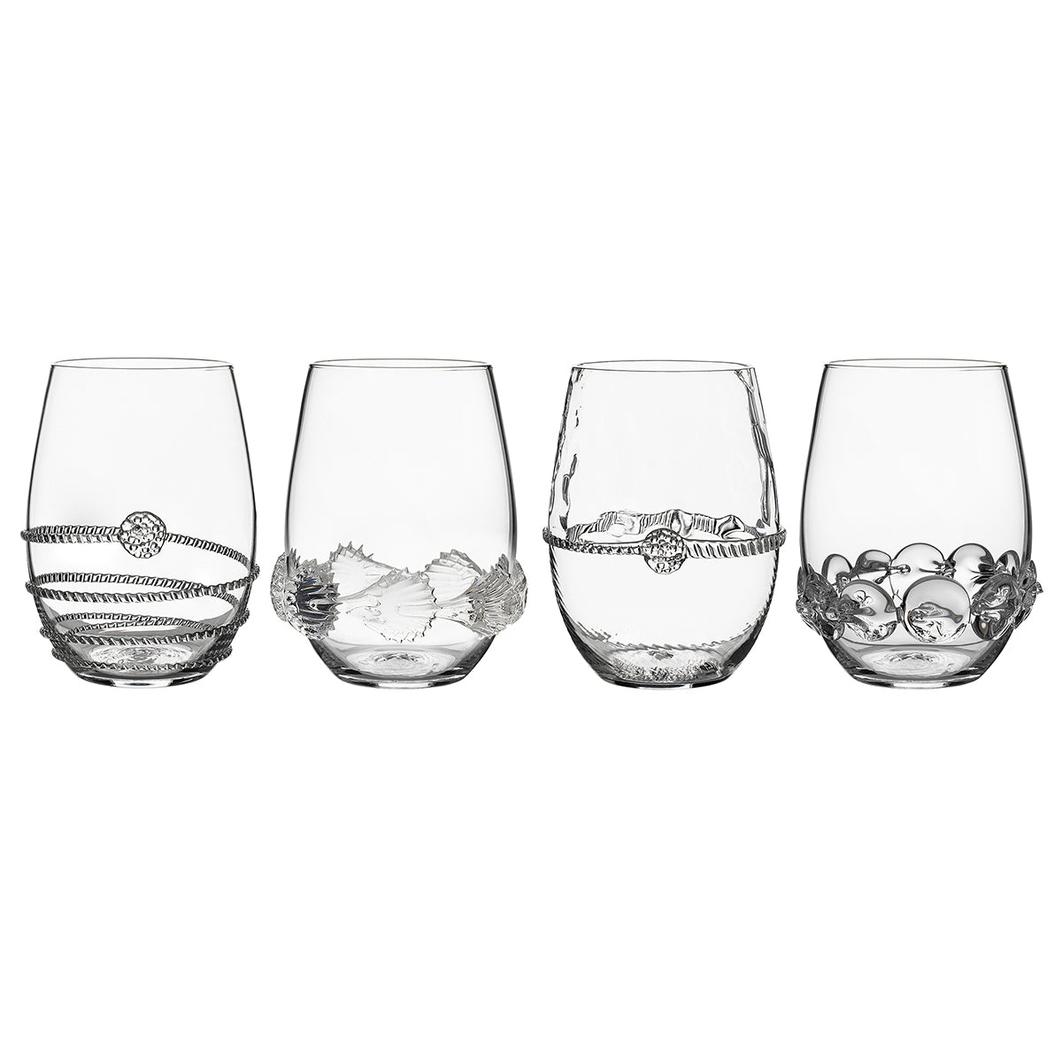 Heritage 12 oz. Stemless Wine Glass Assorted (Set of 4) Juliska
