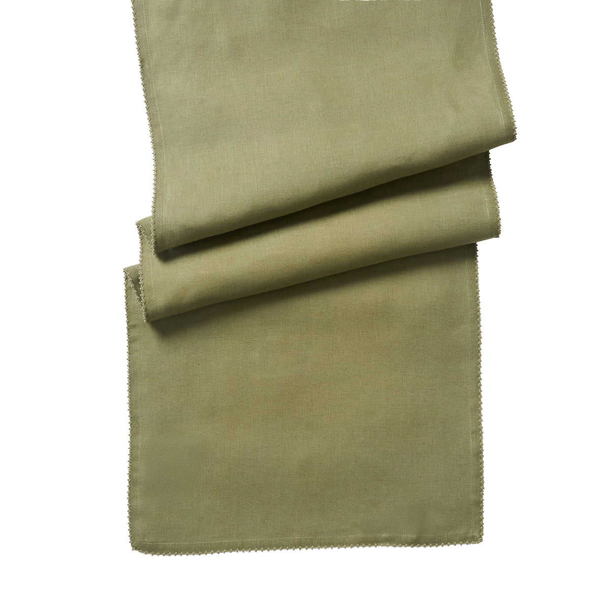 Berry Scallop 18" x 90" Table Runner - Sage
