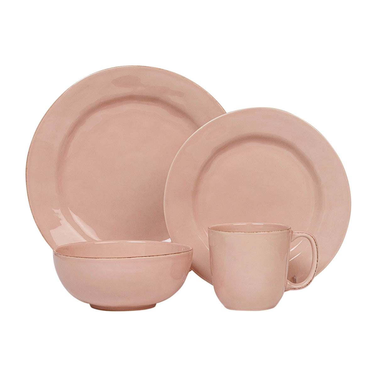 Everything you need to set a stylish place at your table - perfect for parties, and eminently useful for every day. Inspired by the Portuguese regard for objects found in their most natural and uncontrived state, we created this simultaneously modern and timeless collection - simply beautiful by design, richly textural, and the perfect neutral canvas to serve up your every culinary adventure. Offered in a chic and delightful blush hue for a subtle pop of color, this four piece place setting includes: dinner