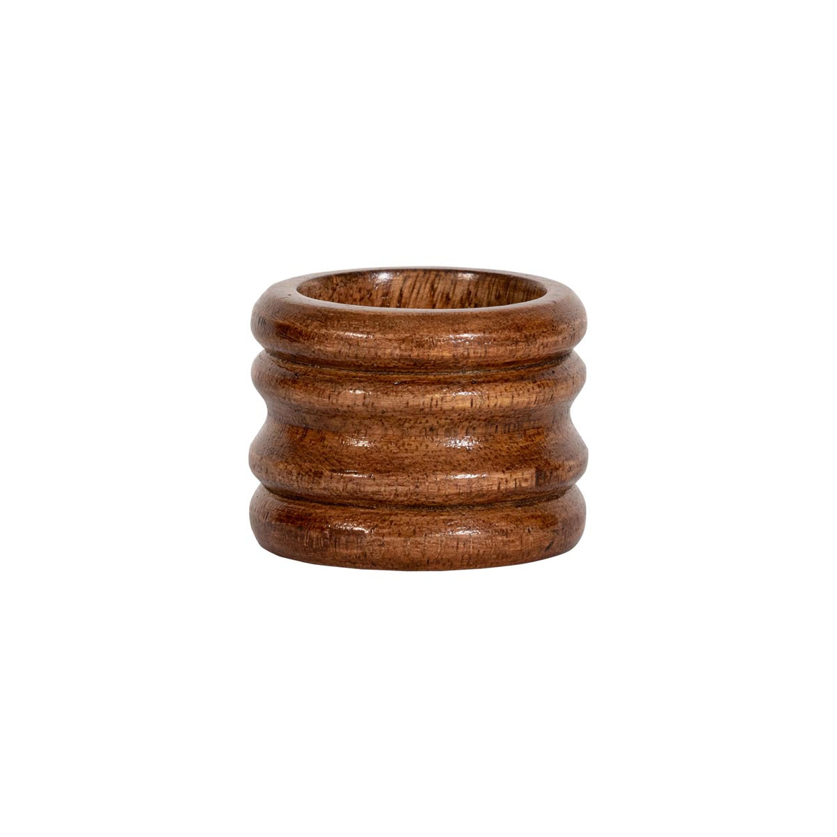 A chic tableware accessory designed by Mother Nature, this hand-turned mango wood napkin ring complements absolutely everything, while adding gleaming texture, richness, and warmth to the table.