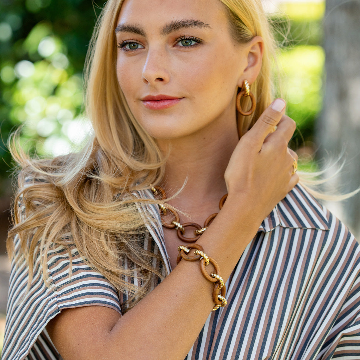 Earth Goddess Link Bracelet, 7+1.5