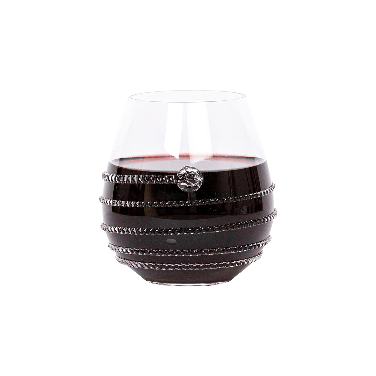 Amalia Stemless Red Wine Glass - styled table setting view