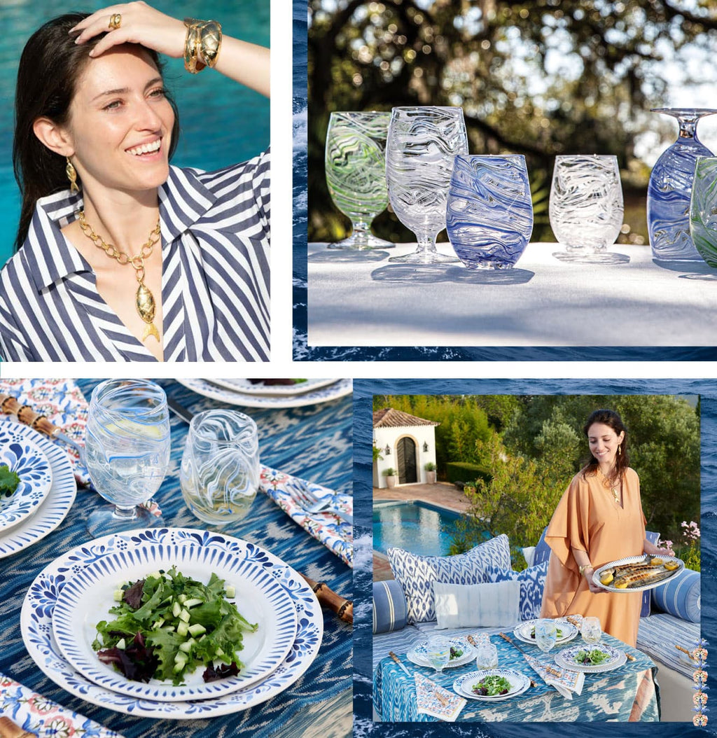 Mediterranean Bliss blue and white collection.