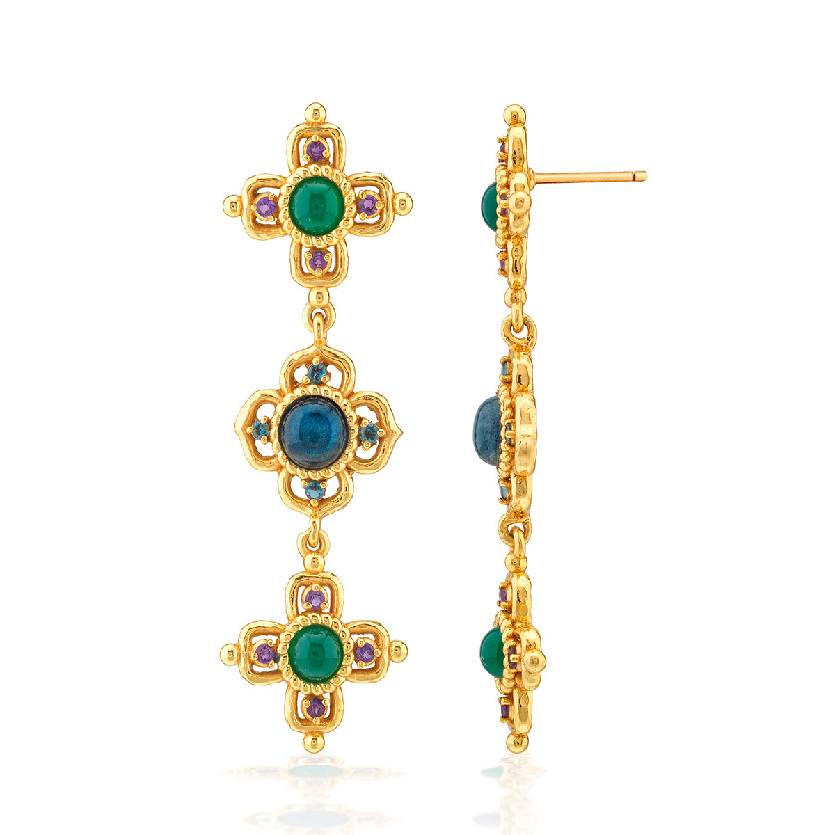 Contessa Linear Earrings - Multi Detail