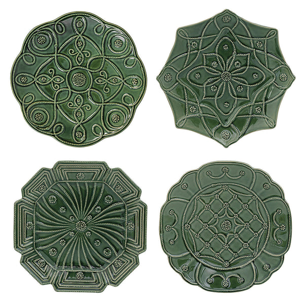 Jardins Du Monde Dessert/Salad Plate Assorted Set/4 - Basil – Juliska