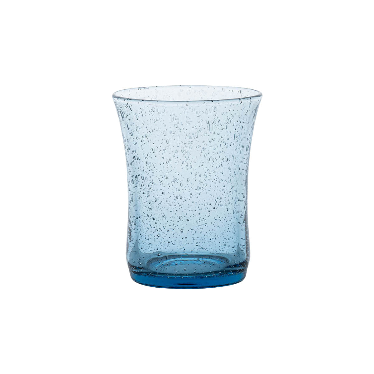 Inspired by the traditional bubbly glassware from Provence and of sturdy construction to make everyday drinking, effervescent. For water, wine, and everything in between, this mouth-blown tumbler is small in stature but large in sparkle - bringing a charming spirit of joie de vivre to every sip. Offered in four chic and versatile hues: Basil, Chambray, Blush, and Clear (we always love to add a pop of color to the table with colorful glass)!