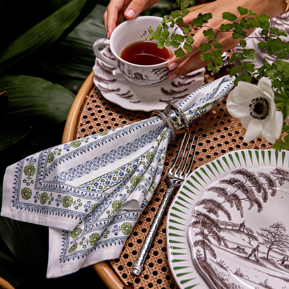 Seville Stripe Napkin Set-4 - Green – Juliska