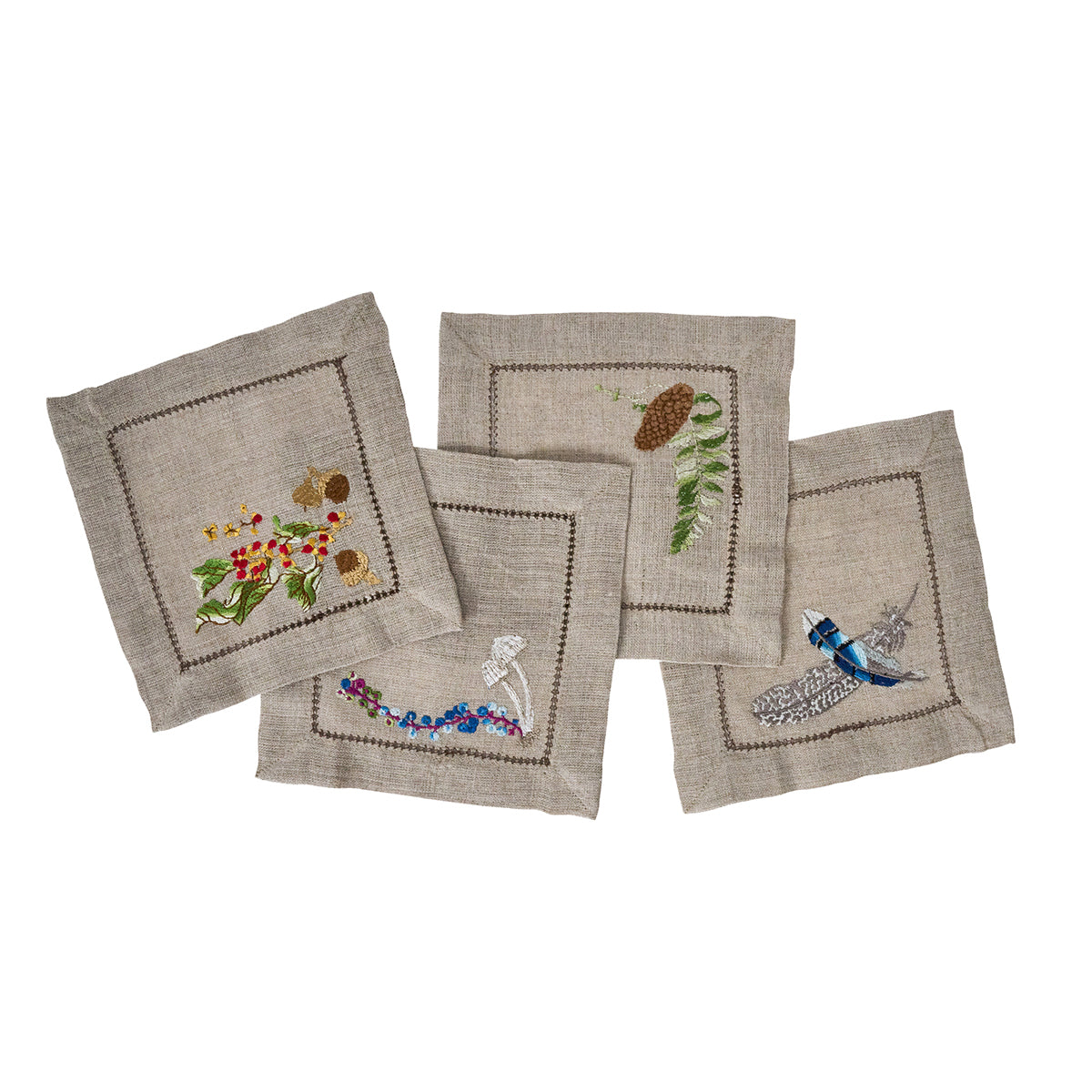 Forest Walk Cocktail Napkin Assorted Set/4 - Multi – Juliska