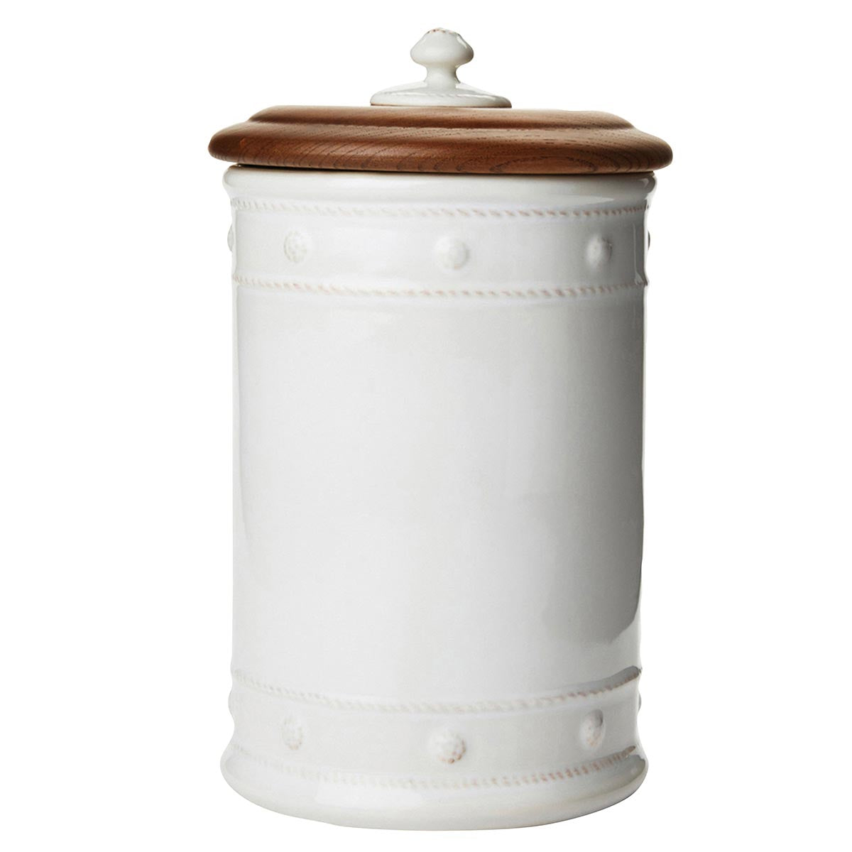 Adorned in our rich basket weave motif and capped with an Ash Wood lid that keeps necessary supplies at your fingertips, yet under wraps. Great for your kitchen, bathroom, and office.