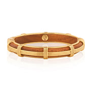 Gaia Petite Hinged Bangle, S/M - Teak