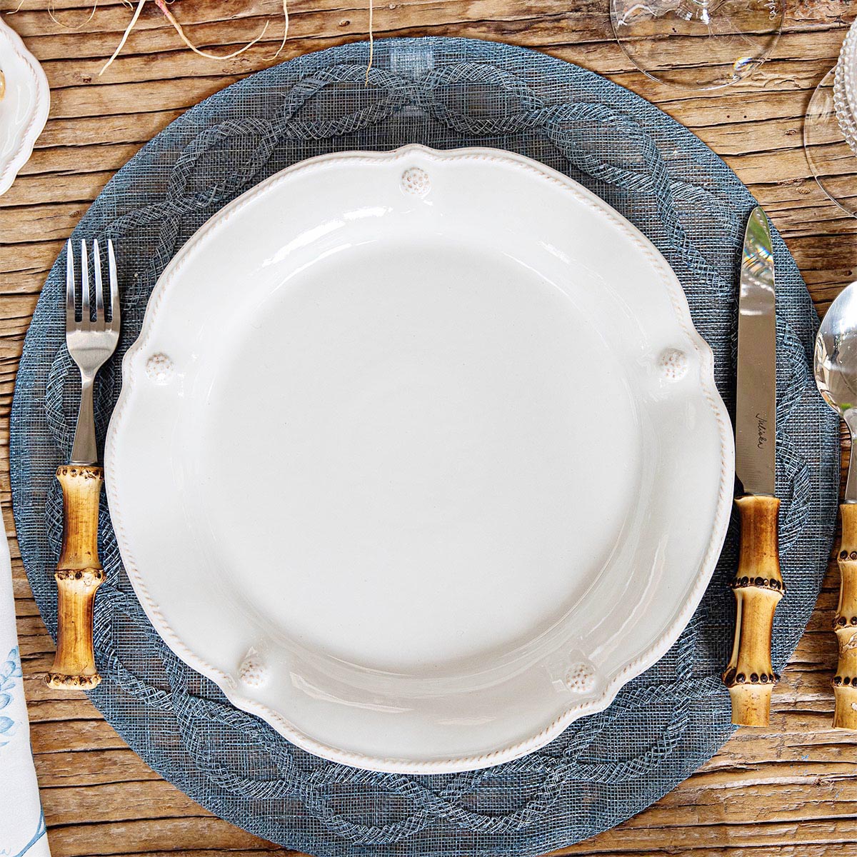 Shop Berry & Thread Flared Dinner Plate - Whitewash online. – Juliska