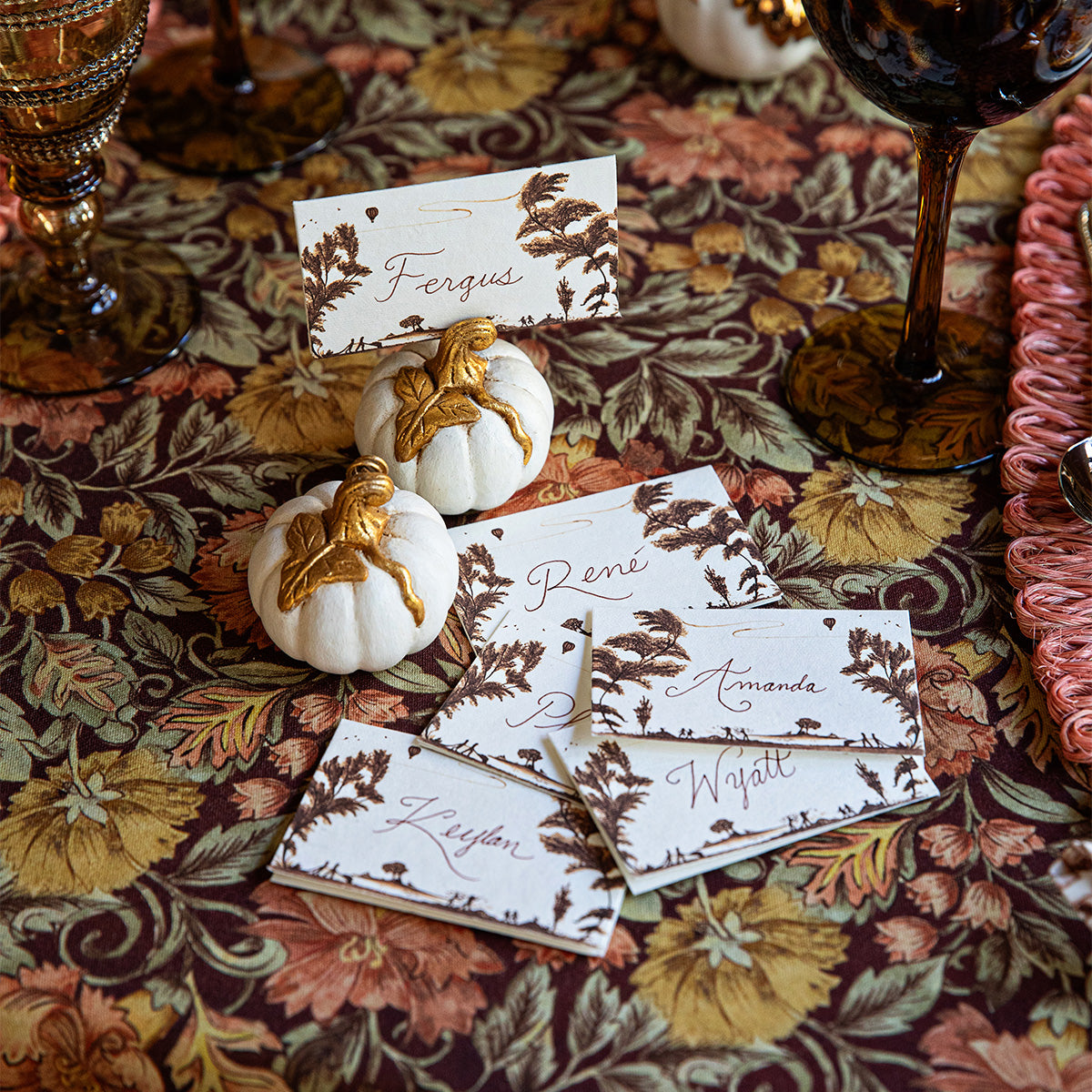 Country Estate Harvest Place Card Set/12 - Sepia – Juliska