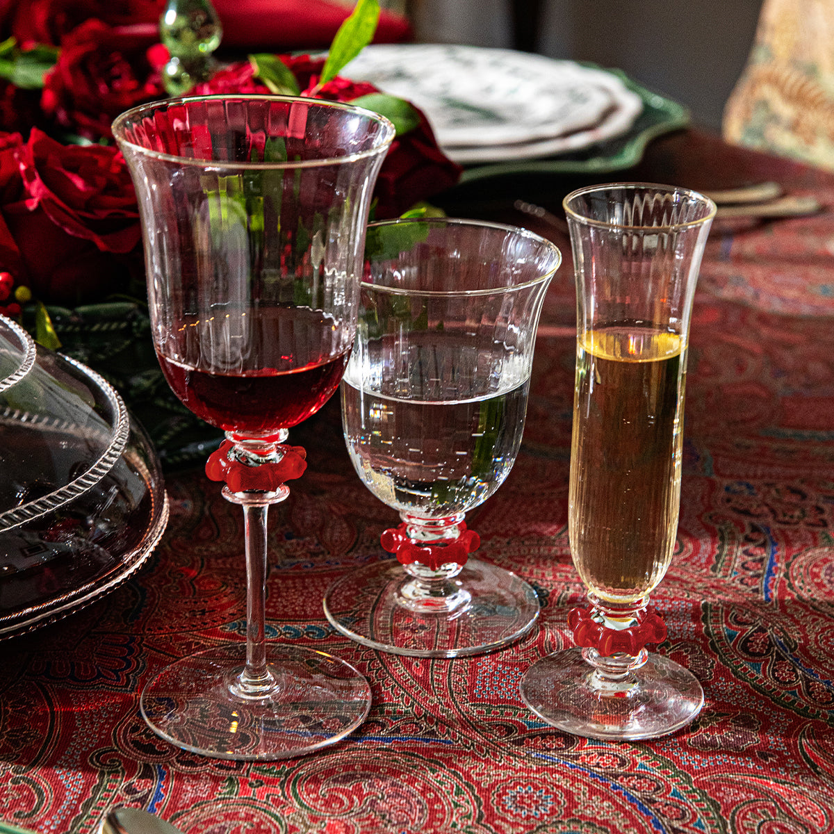 Nell Ruffle Goblet - Ruby - detail view