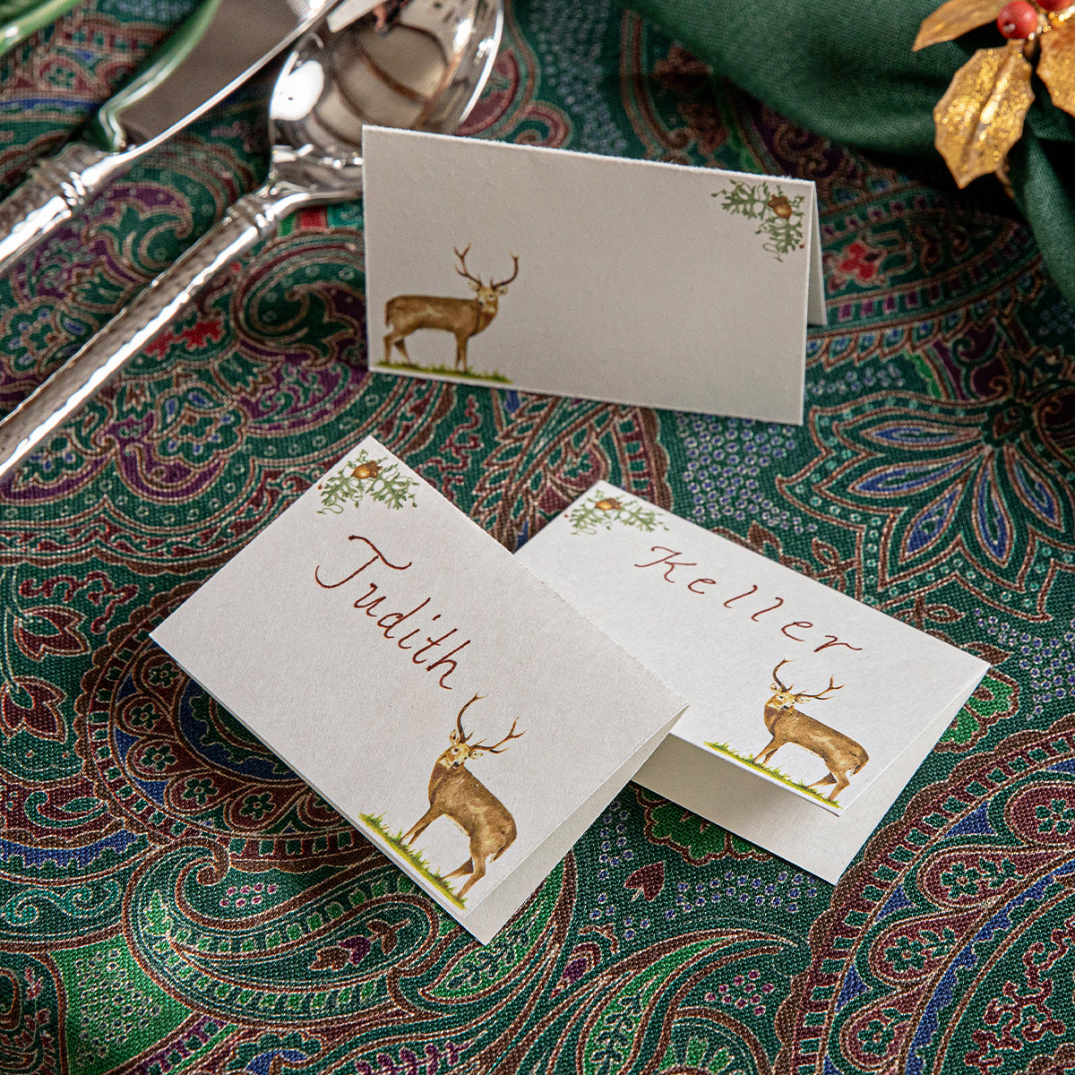 Forest Walk Stag Place Card Set/12 - Multi - alternate angle