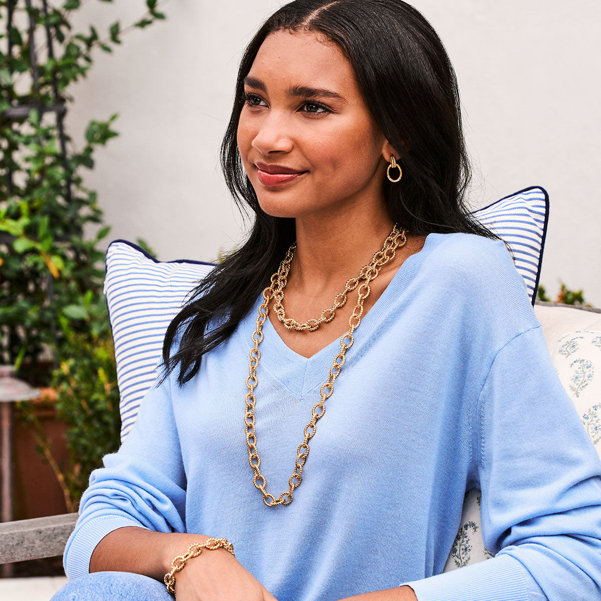 Victoria Small Chain Necklace, 18