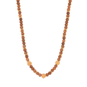Berry Single Strand Petite Beads Necklace, 16"+2"- Teak