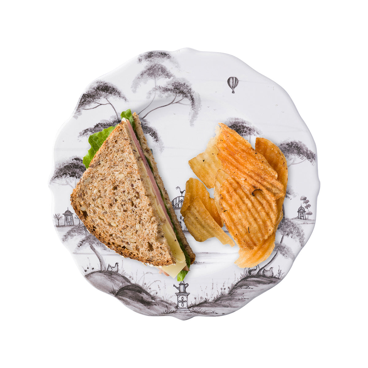 Country Estate Dessert/Salad Plate - Flint Grey, styled table setting view